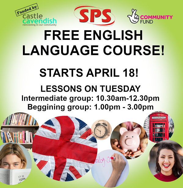 NEW FREE ENGLISH COURSE AT SPS!! – start: April 18!