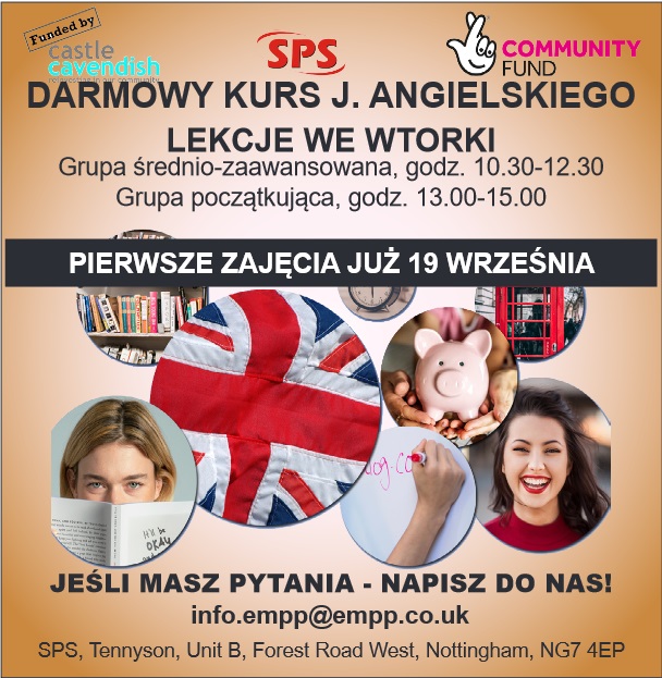 NEW FREE ENGLISH COURSE IN SPS – START:SEPTEMBER 19!