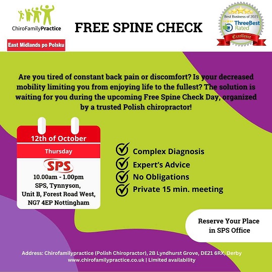 FREE SPINE CHECK WITH SPS!