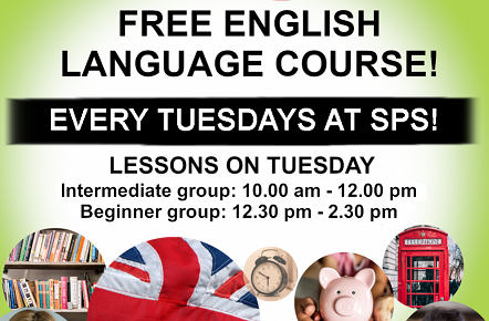 New hours! Free English lessons at SPS!